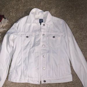 Gap white denim jacket